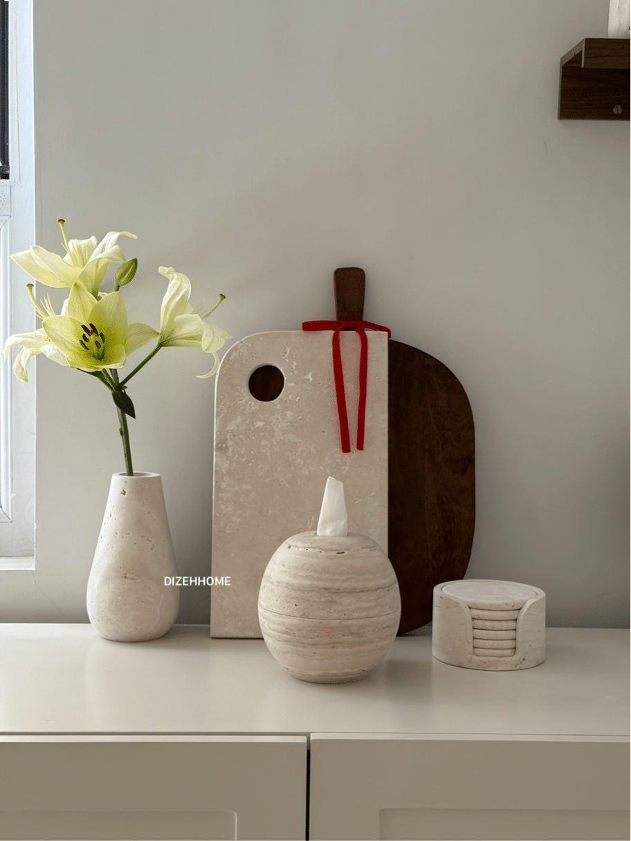 جا دستمال توپی تراورتن